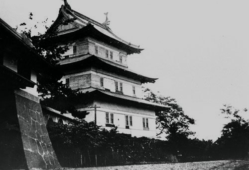 松前城跡のイメージ（モザイク処理済み）