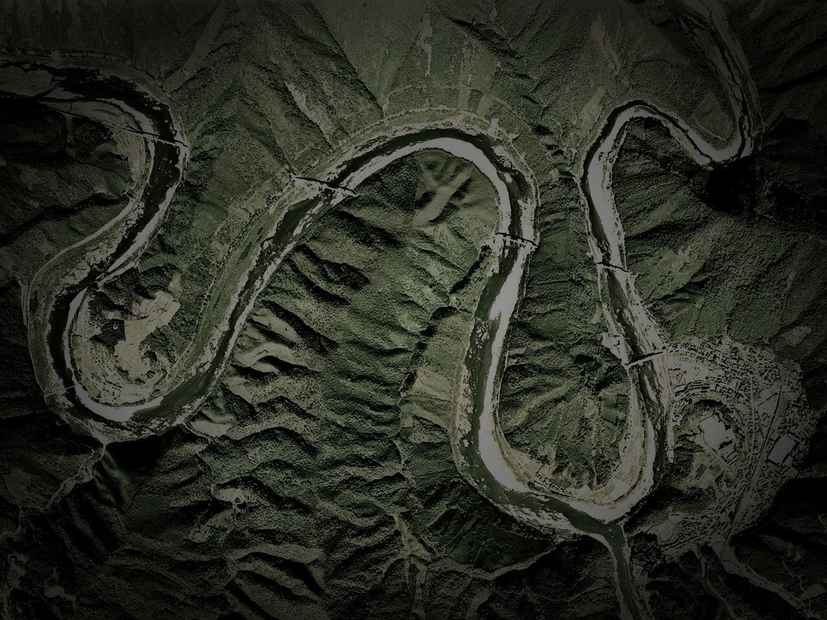 高岡郡四万十町の廃集落のイメージ（モザイク処理済み）