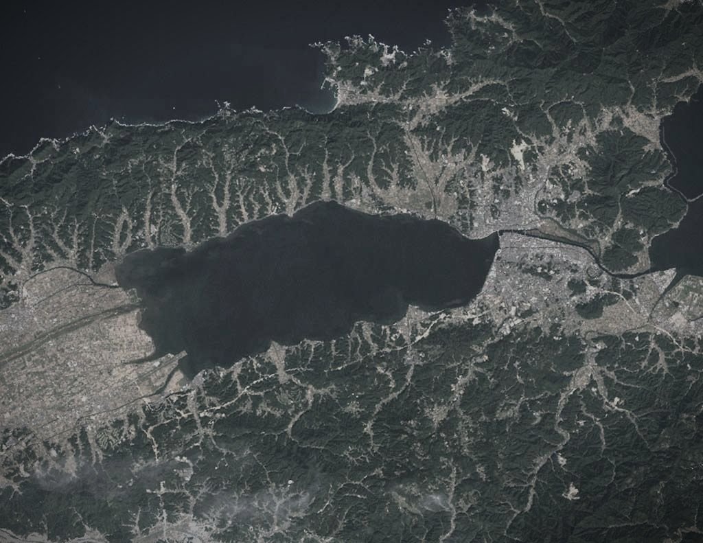 嫁ヶ島(宍道湖)のイメージ(モザイク処理済み)