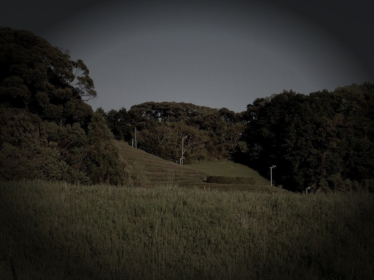 菊川市廃農村の怪火のイメージ（モザイク処理済み）