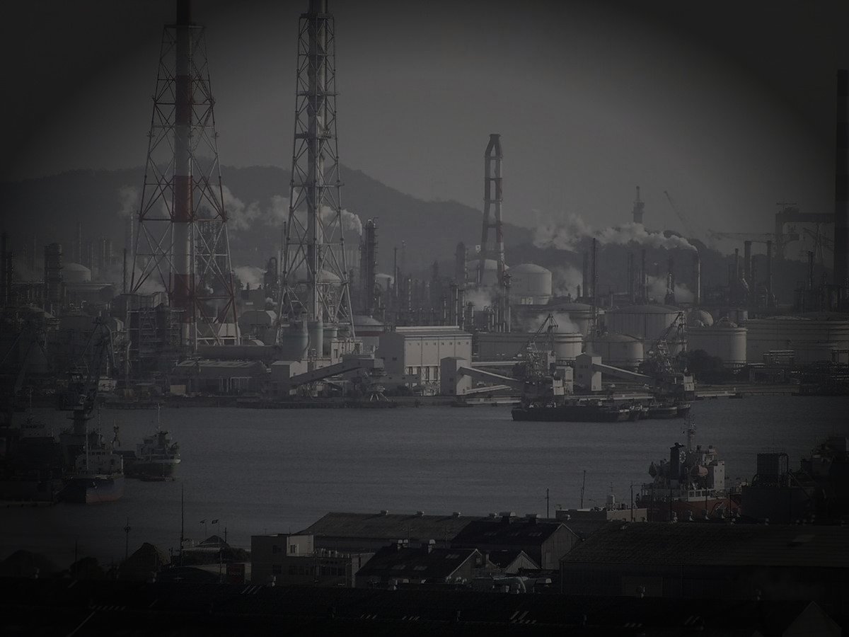 倉敷市の旧廃工場のイメージ（モザイク処理済み）