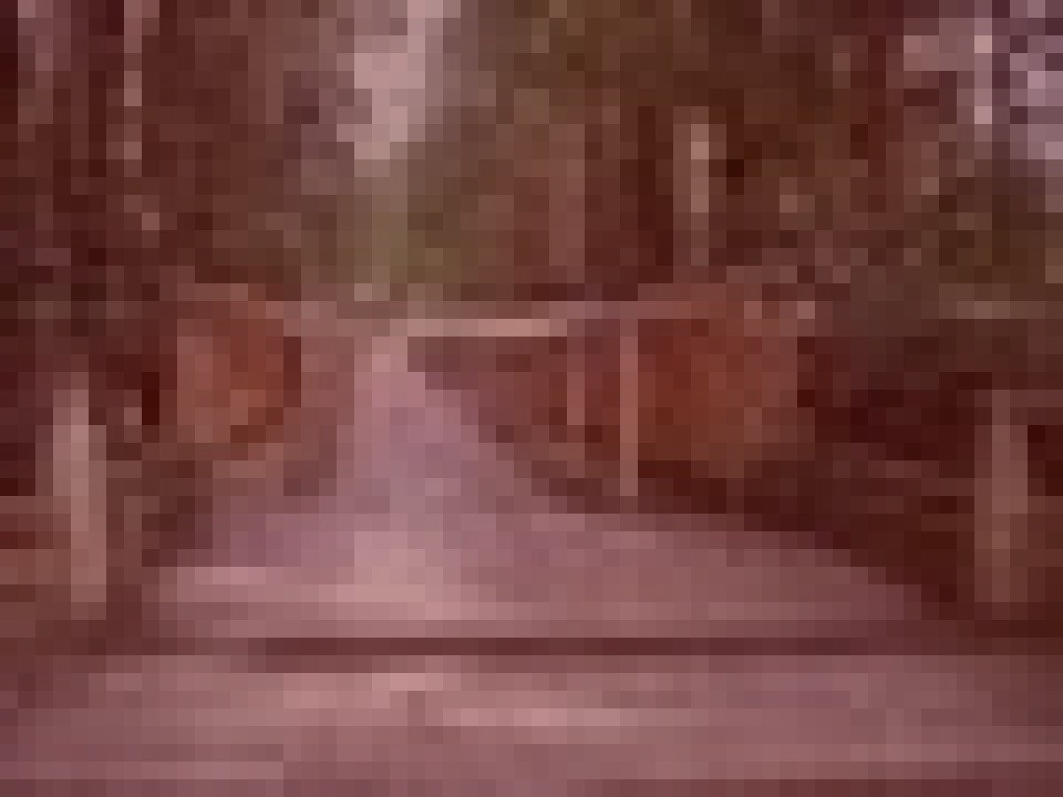 弥彦村旧弥彦神社境内の怨霊のイメージ（モザイク処理済み）