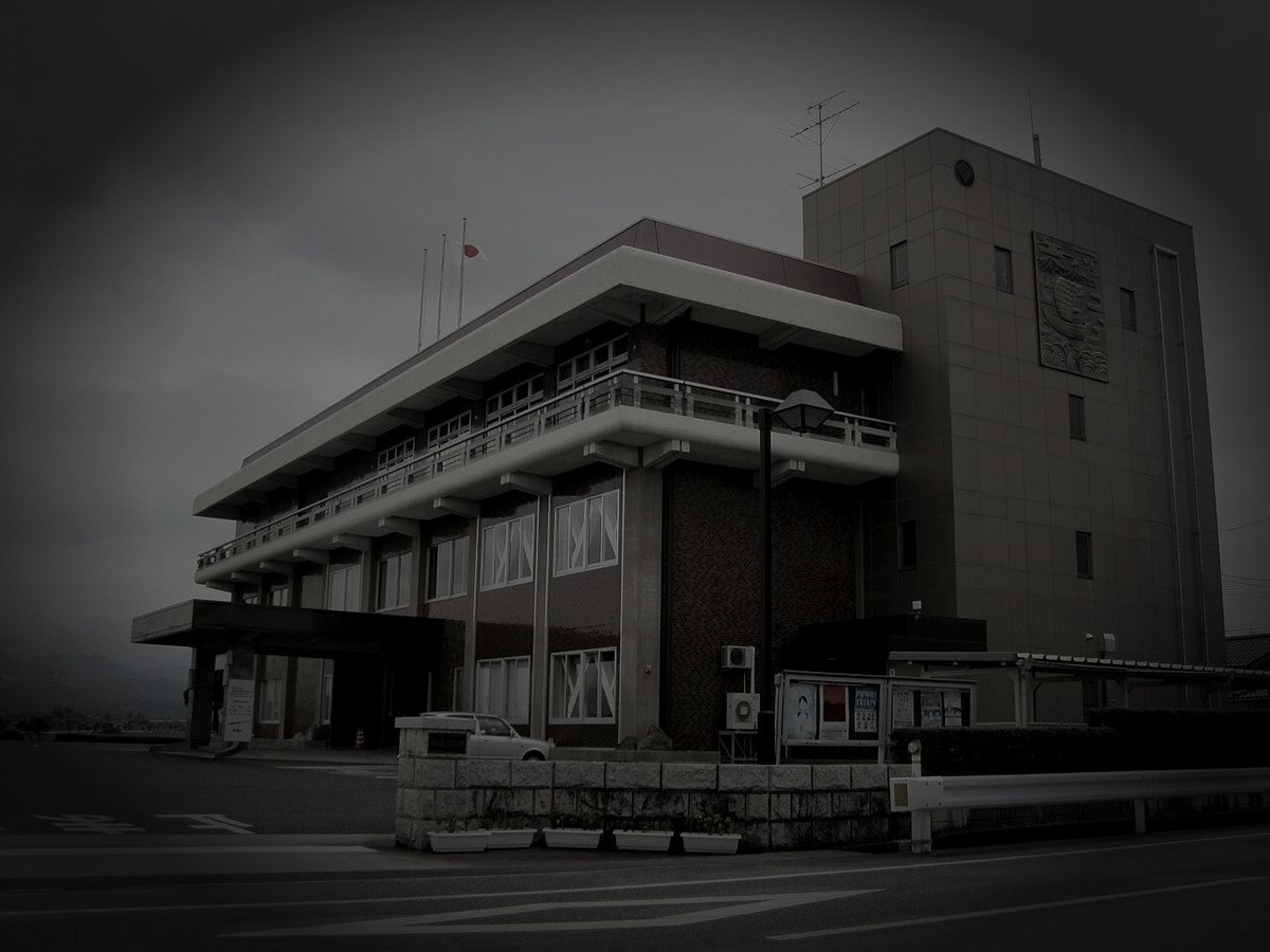 舟橋村廃農村の怪火のイメージ（モザイク処理済み）