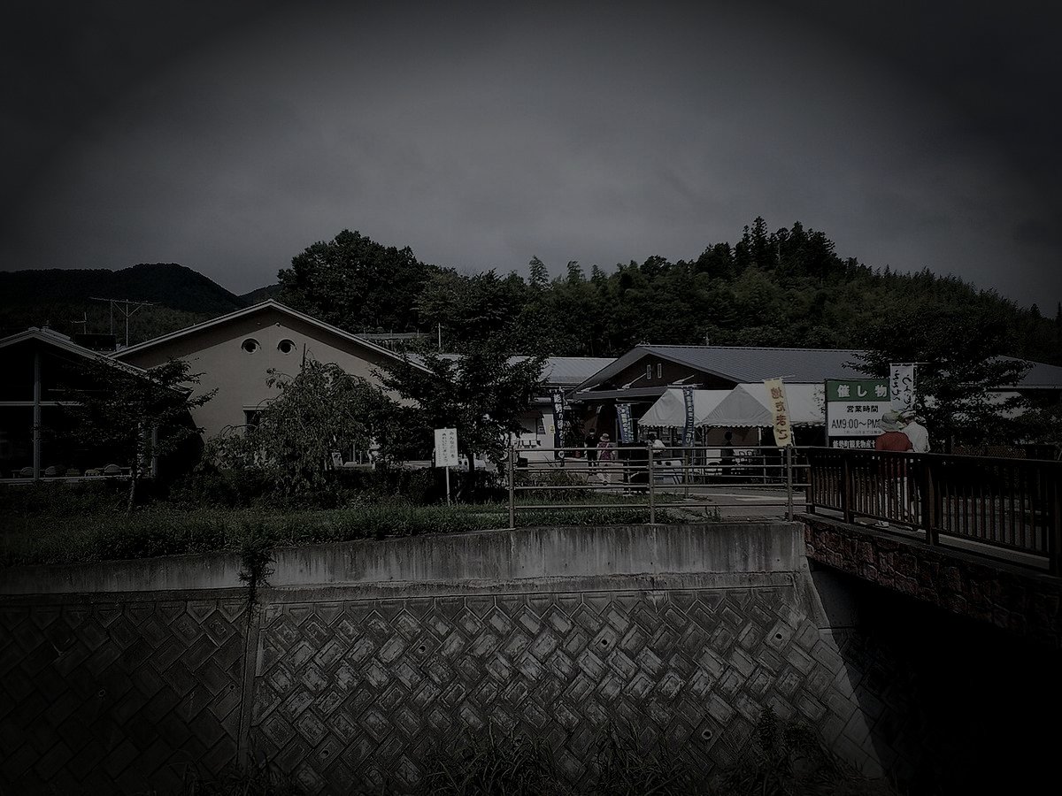 能勢町廃農村の山霊のイメージ（モザイク処理済み）