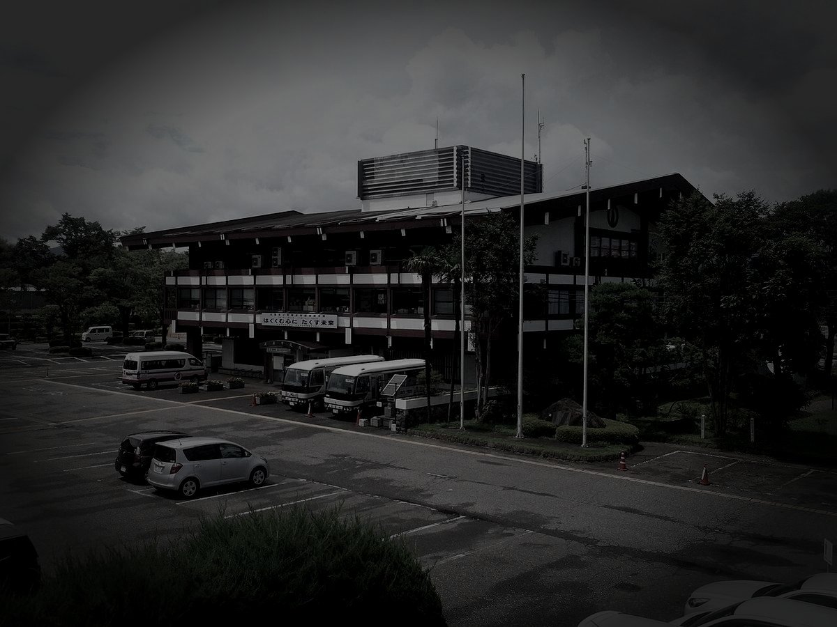 矢板市廃病院のイメージ（モザイク処理済み）