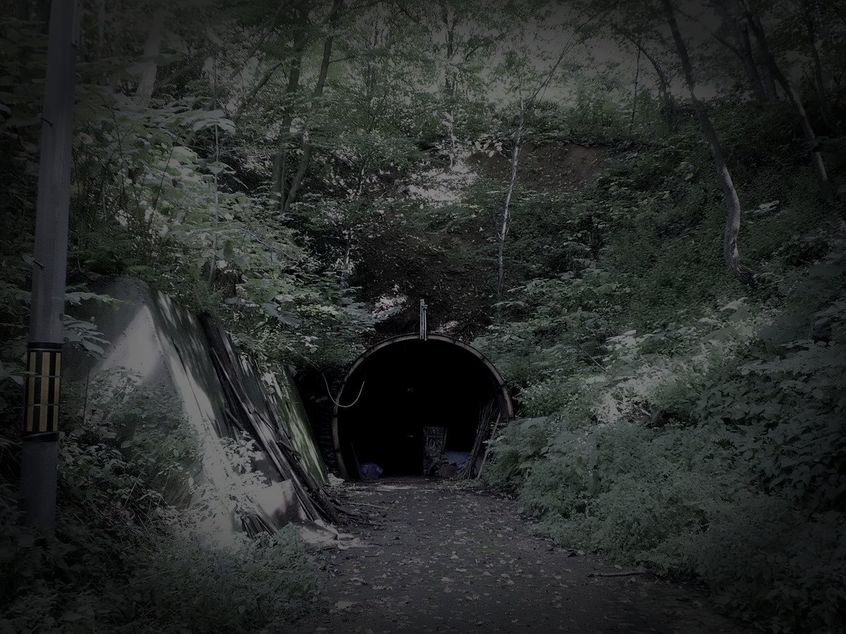 旧小別沢トンネルのイメージ（モザイク処理済み）