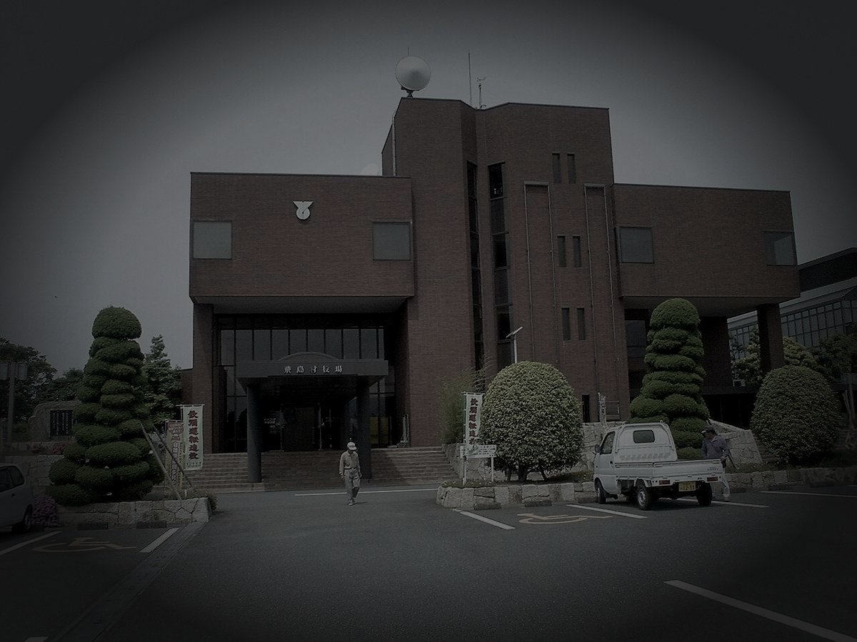 飛島村廃農村の怪火のイメージ（モザイク処理済み）