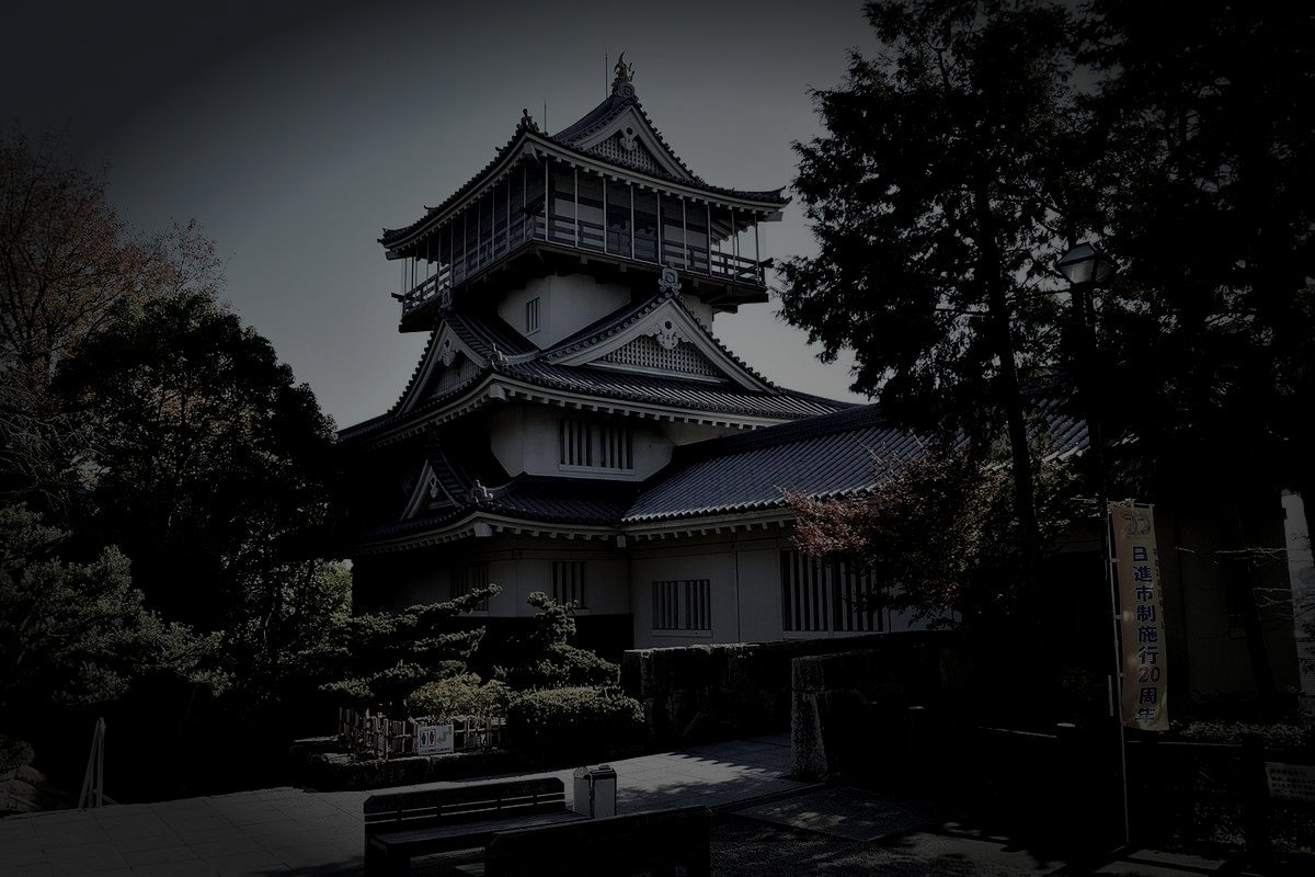 日進市廃農村跡の怪異のイメージ（モザイク処理済み）