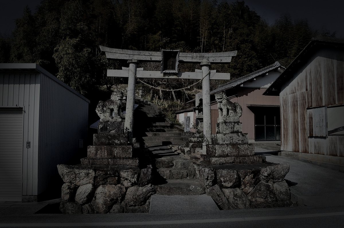 南国市の廃農家の霊のイメージ（モザイク処理済み）