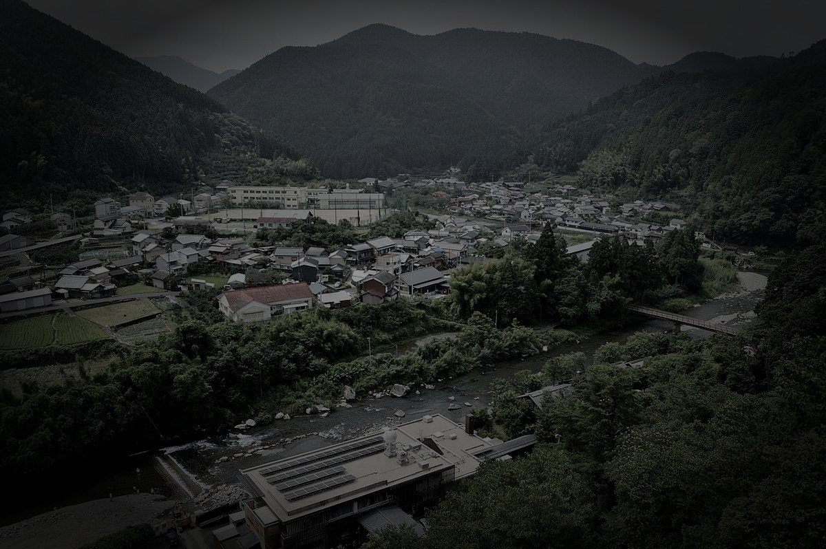 安芸郡馬路村の廃集落のイメージ（モザイク処理済み）