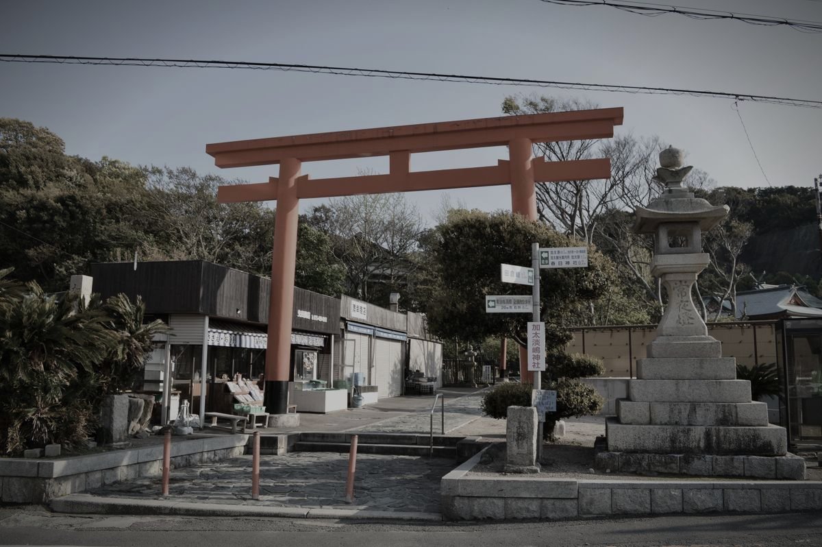 淡嶋神社のイメージ（モザイク処理済み）