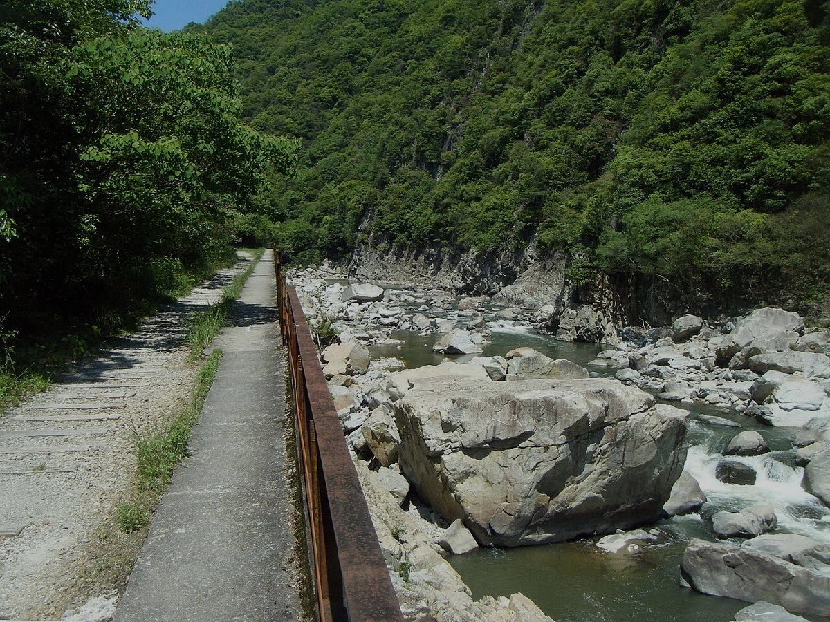 旧福知山線廃線跡のイメージ（モザイク処理済み）