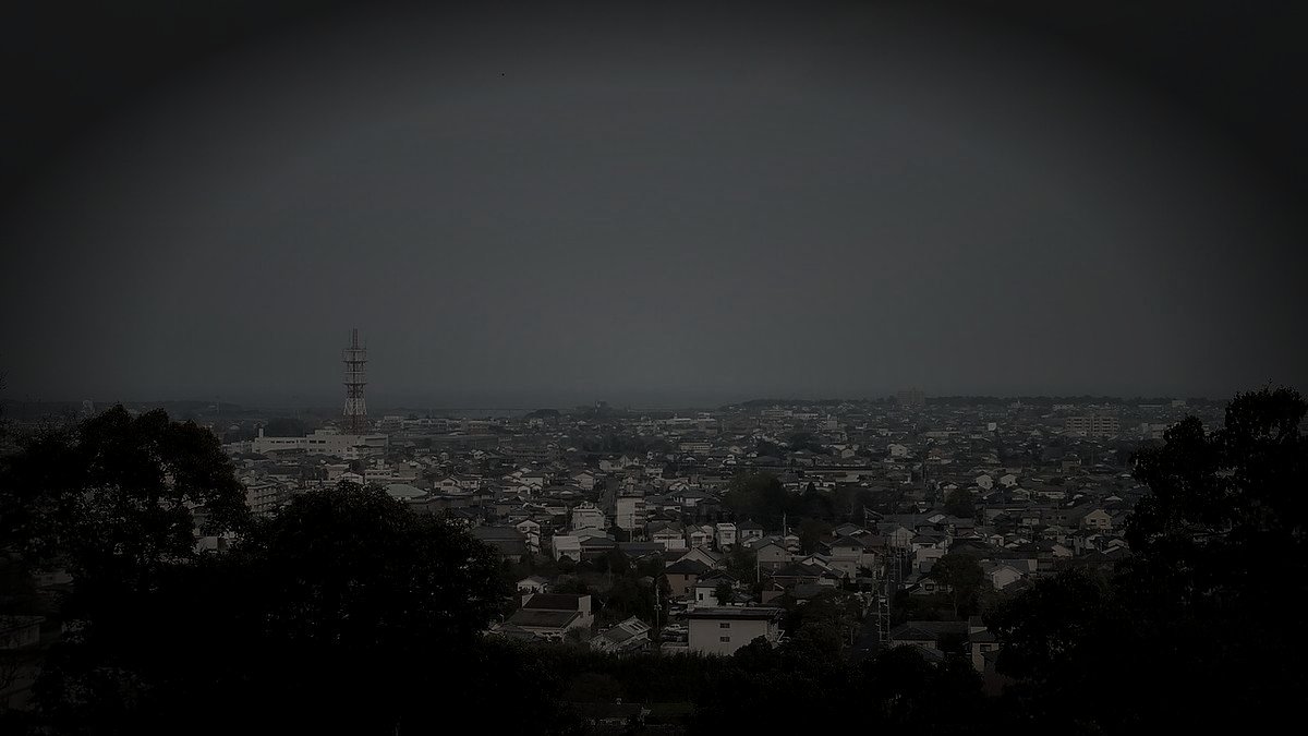 高鍋町の廃農場の霊のイメージ（モザイク処理済み）