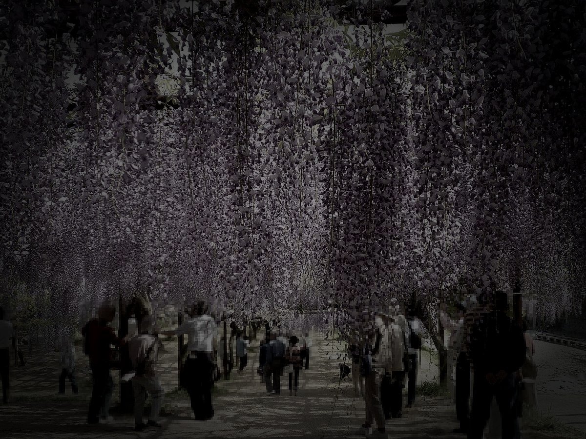 和気町の廃鉱山のイメージ（モザイク処理済み）