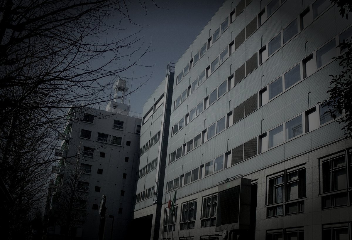 旧東京杉並区庁舎のイメージ（モザイク処理済み）