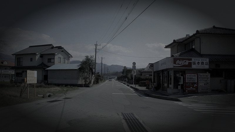 錦町の廃農村の霊のイメージ（モザイク処理済み）