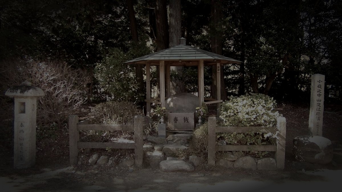 夜泣き石（小夜の中山峠）のイメージ（モザイク処理済み）