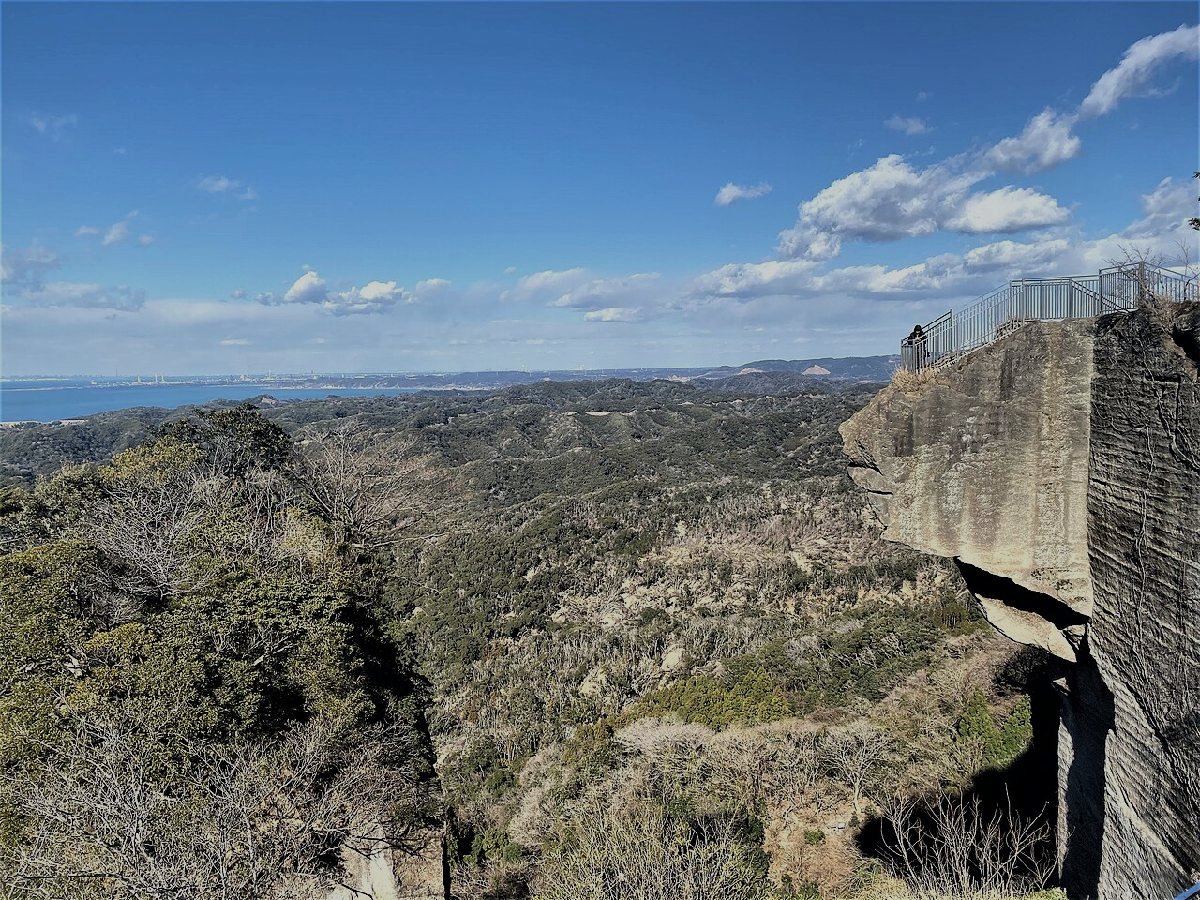 鋸山(地獄のぞき)のイメージ(モザイク処理済み)