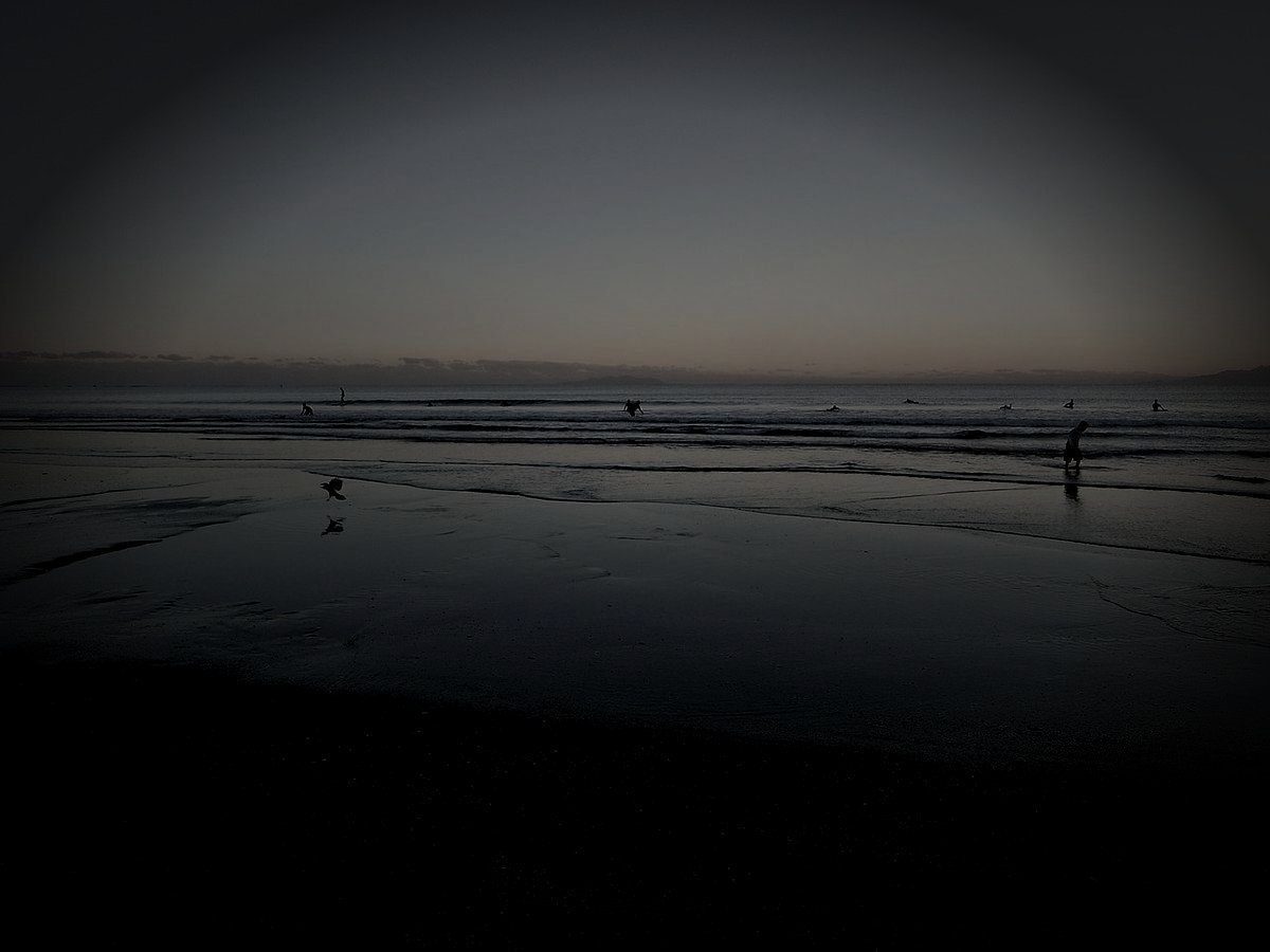 鎌倉由比ガ浜（処刑場跡）のイメージ（モザイク処理済み）