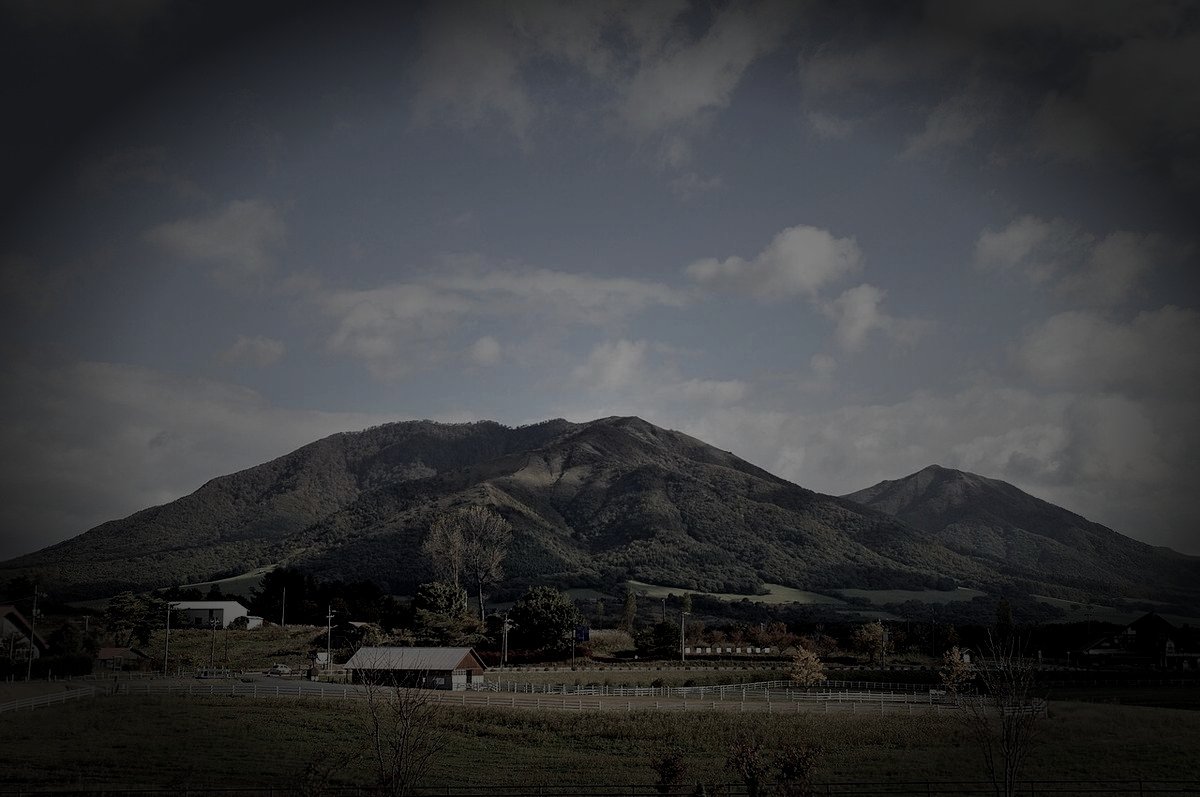 真庭市の蒜山高原の霊のイメージ（モザイク処理済み）