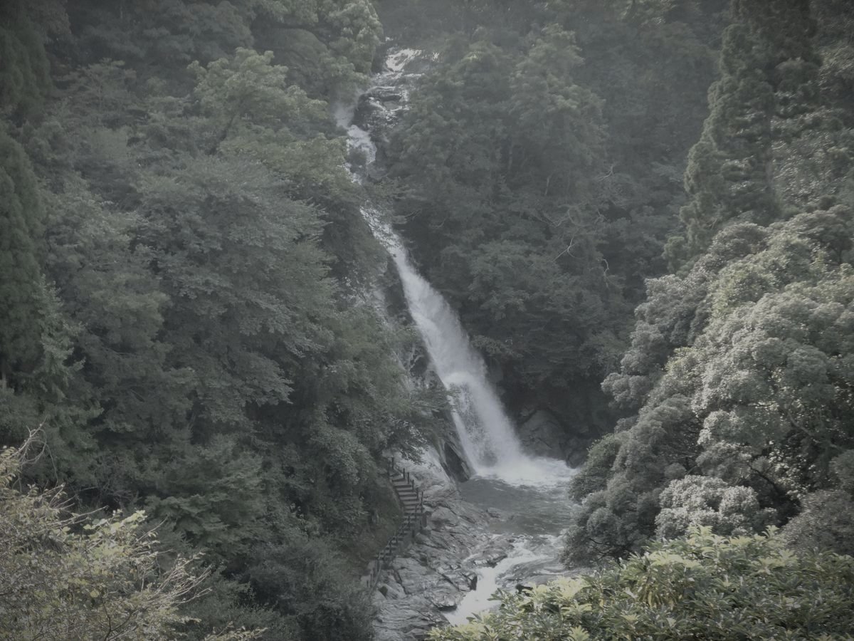 観音の滝のイメージ(モザイク処理済み)