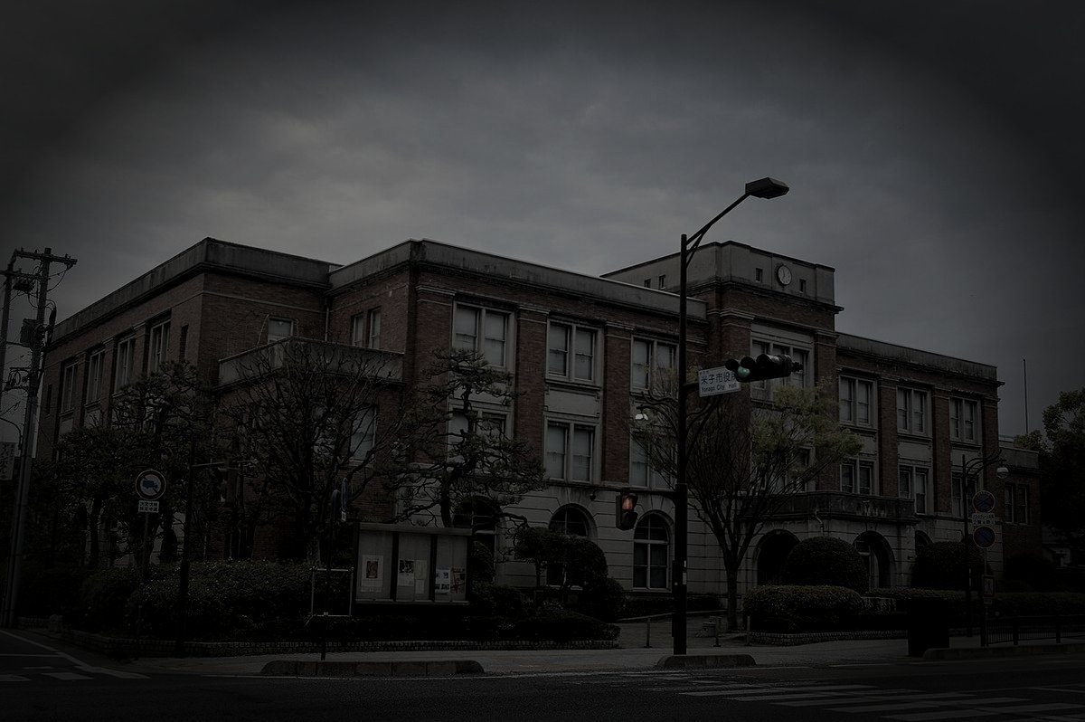 米子市の旧廃病院のイメージ（モザイク処理済み）