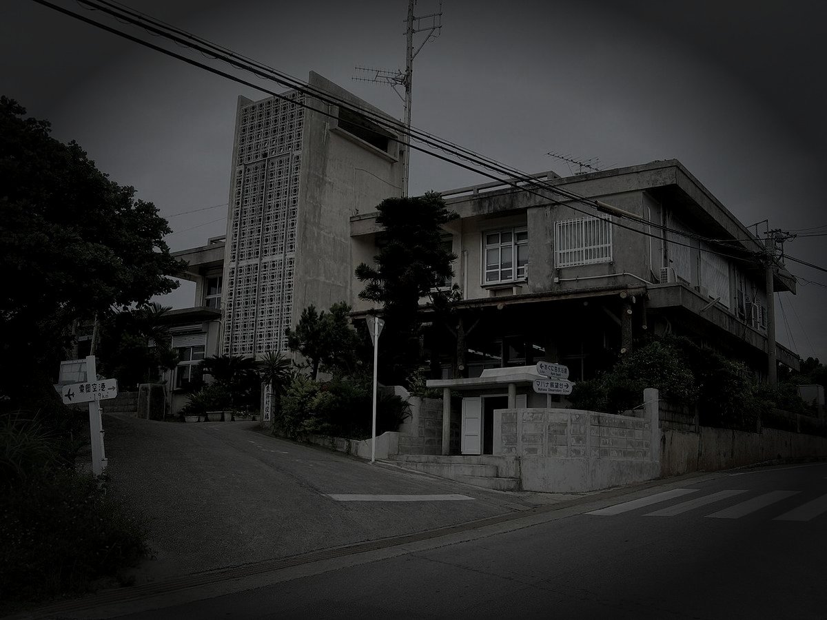 島尻郡粟国村の廃農村のイメージ（モザイク処理済み）