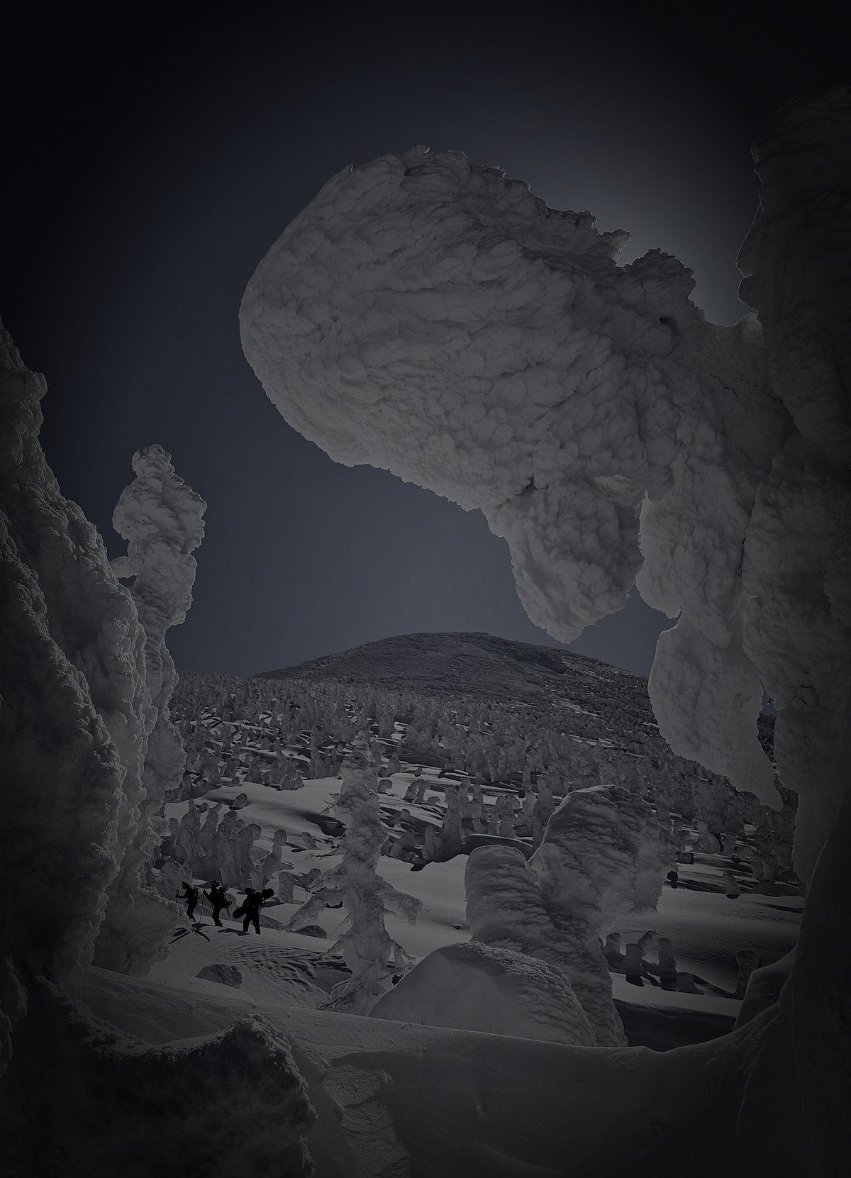 八甲田山のイメージ（モザイク処理済み）