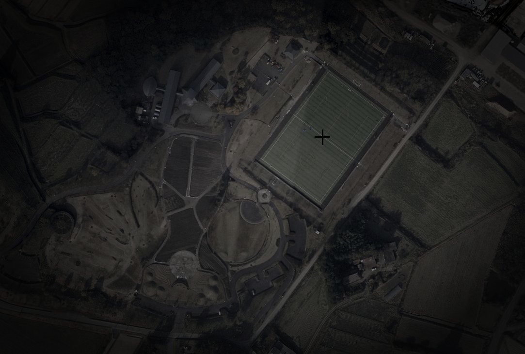 色麻町廃農村跡の怪火のイメージ（モザイク処理済み）