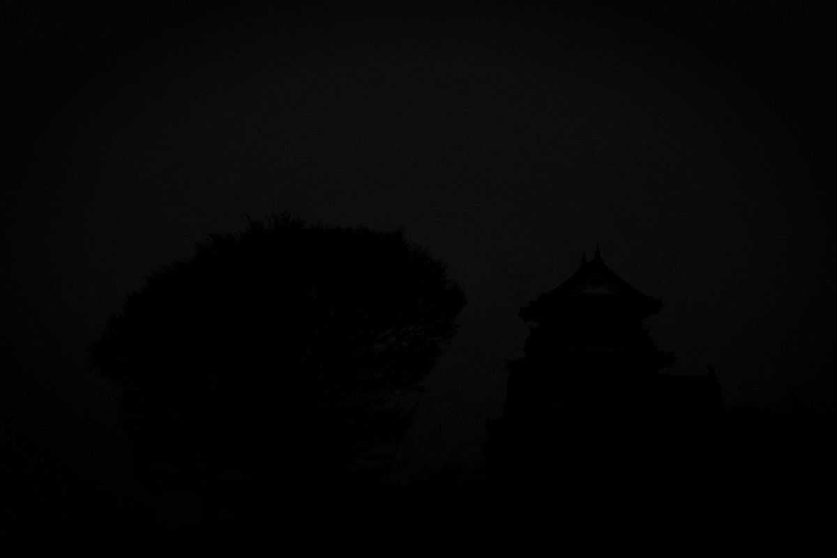 大洲市の大洲城の霊のイメージ（モザイク処理済み）