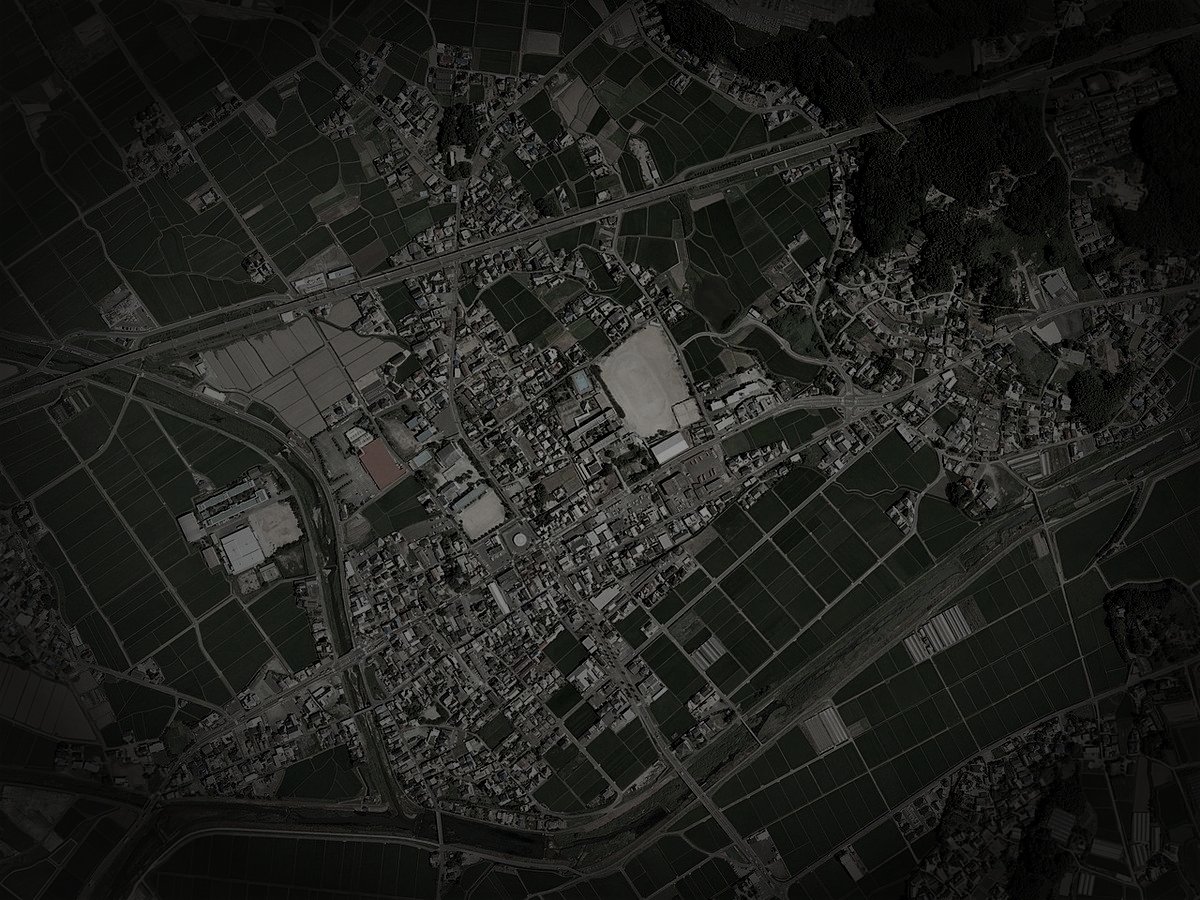 宮若市の旧廃炭鉱のイメージ（モザイク処理済み）