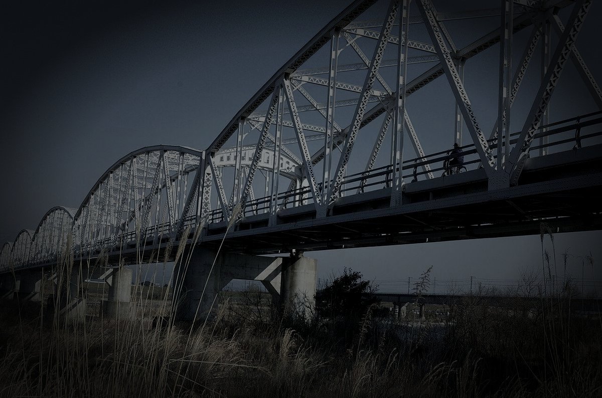 旧日野橋（野上川）のイメージ（モザイク処理済み）