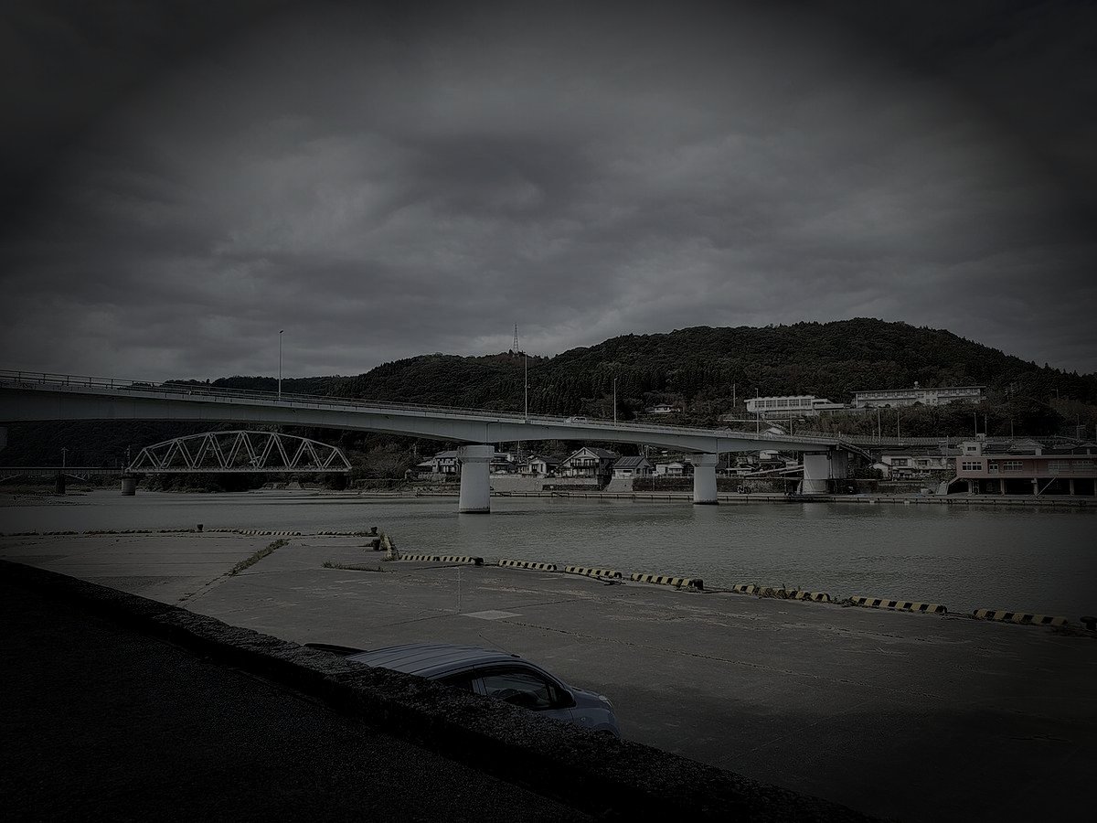 日向市の旧廃漁村のイメージ（モザイク処理済み）