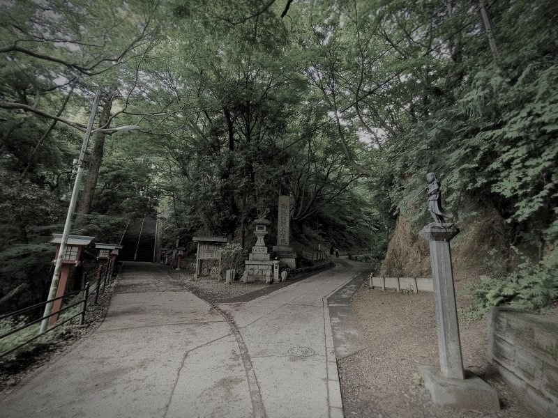 薬王院旧参道のイメージ（モザイク処理済み）