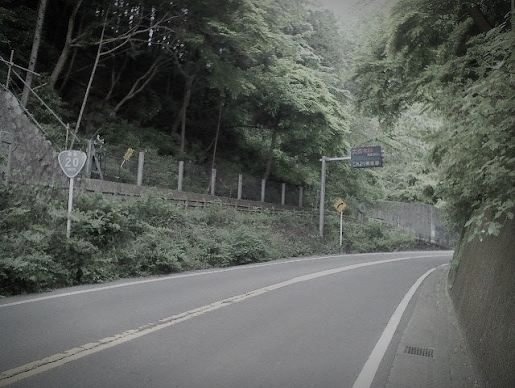 大垂水峠のイメージ（モザイク処理済み）