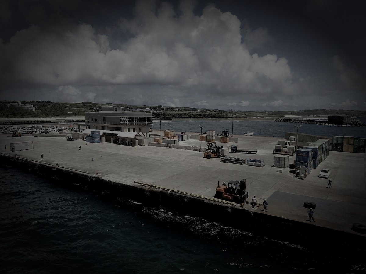 大島郡和泊町の廃農村のイメージ（モザイク処理済み）