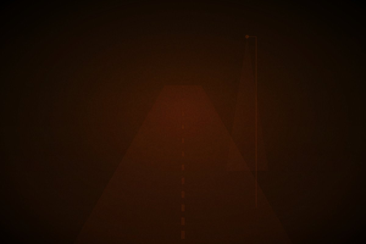 呪われた旧国道のイメージ（モザイク処理済み）